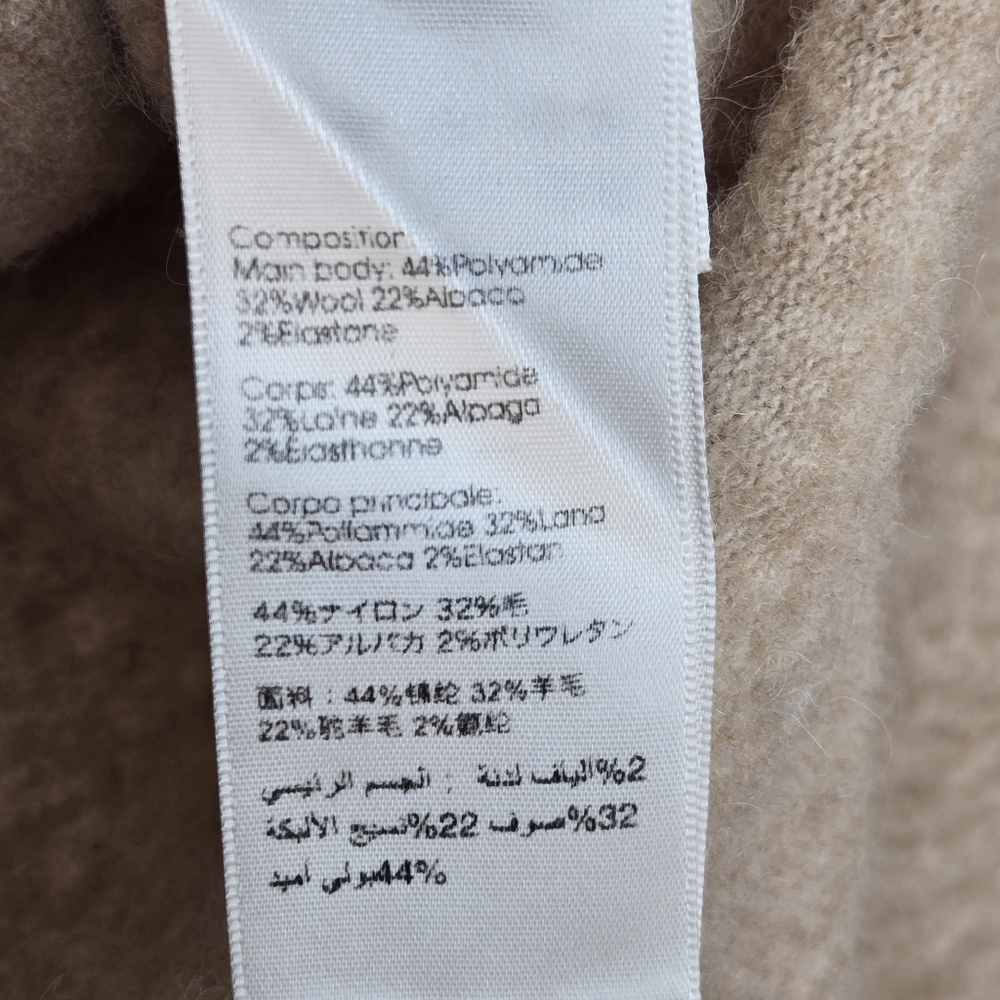 3.1 Phillip Lim Lofty Ragland Pullover Sweater Ecru Hi Low Wool Alpaca Sz Large - Picture 6 of 8